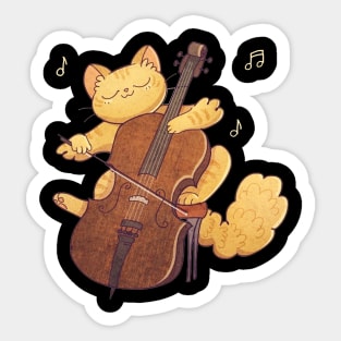 Cello Music Cat T-Shirt Funny Pet Gift Idea Sticker